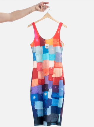 Swatch Print Dress