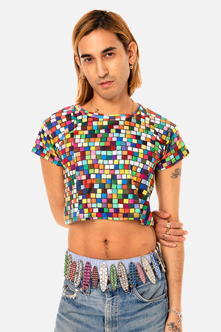 Pantone Print Cropped Tee