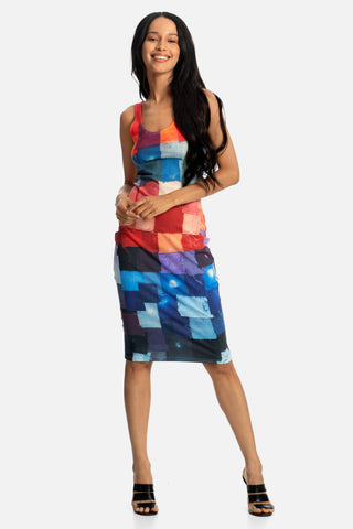 Swatch Print Dress