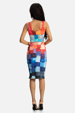 Swatch Print Dress