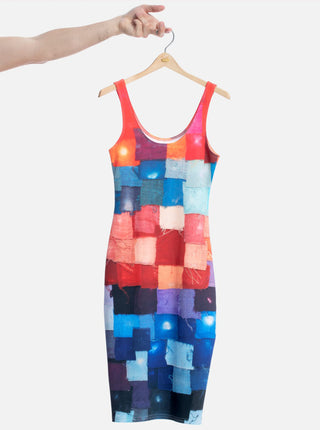 Swatch Print Dress