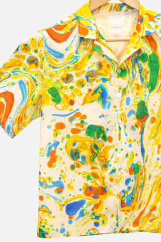 The Marble Print Camp Shirt