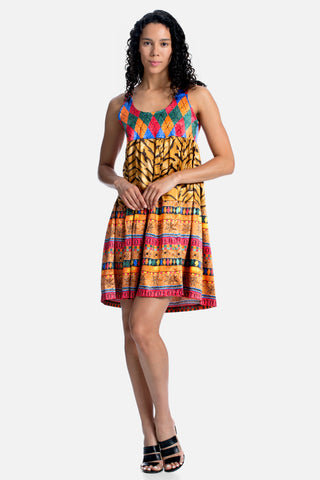Silk Patchwork Dress