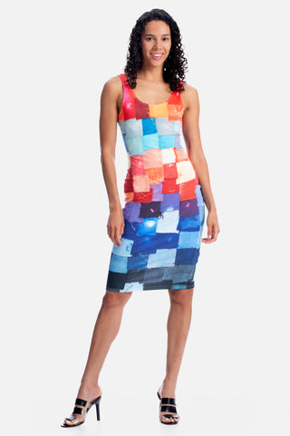 Swatch Print Dress