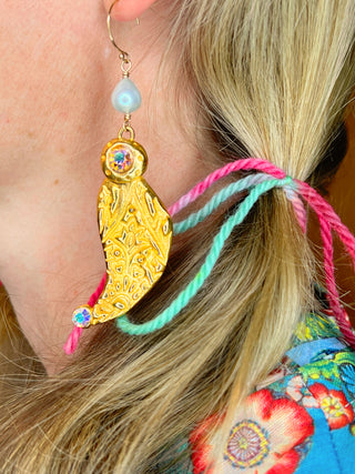 Spark Paisley Vintage Earrings