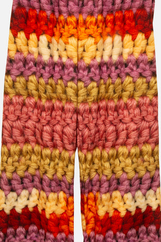 Mega Crochet Stripe Print Pants