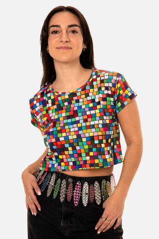 Pantone Print Cropped Tee