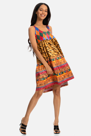 Silk Patchwork Dress
