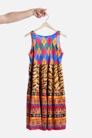 Silk Patchwork Dress