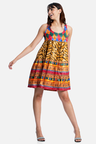 Silk Patchwork Dress