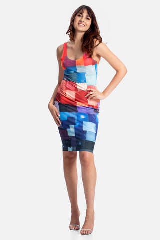 Swatch Print Dress