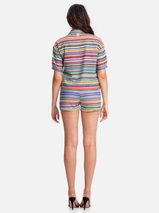 Sequin Stripe Shorts