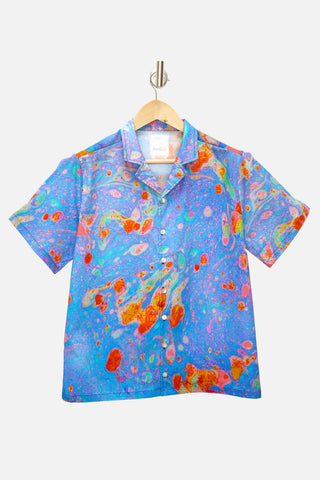The Marble Print Camp Shirt