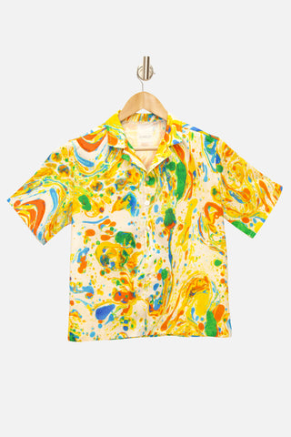The Marble Print Camp Shirt