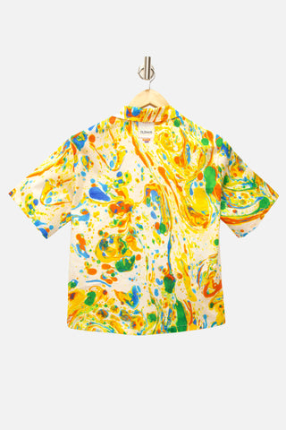 The Marble Print Camp Shirt