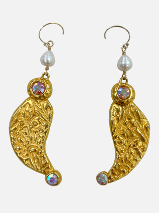 Spark Paisley Vintage Earrings