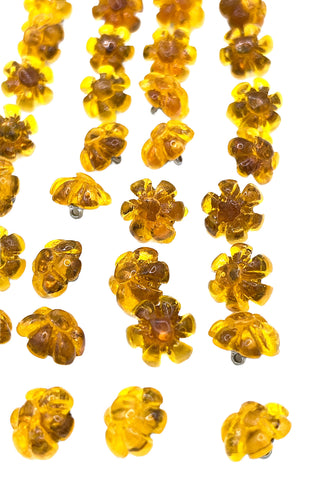 Todd Oldham Vintage Lucite Mini Marigold Buttons, Set of 36