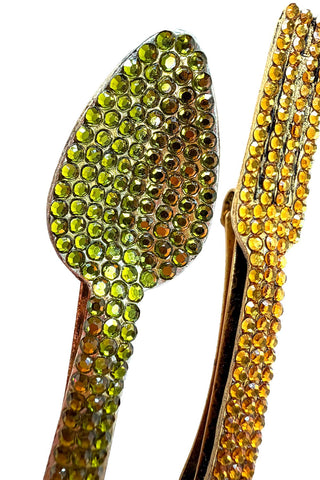 Swarovski Crystal Pavé Fork and Spoon Barrette Set