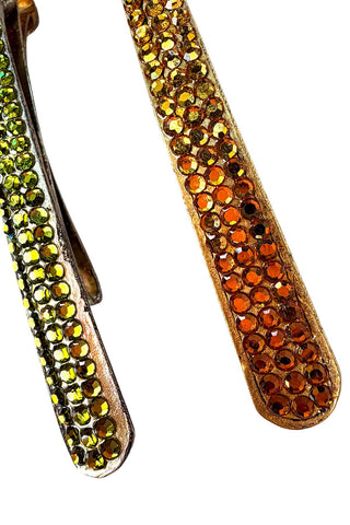 Swarovski Crystal Pavé Fork and Spoon Barrette Set