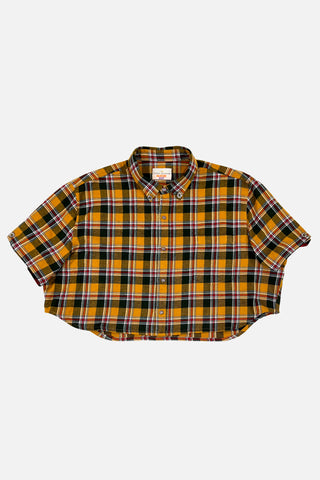 Saffron Flannel Crop Top