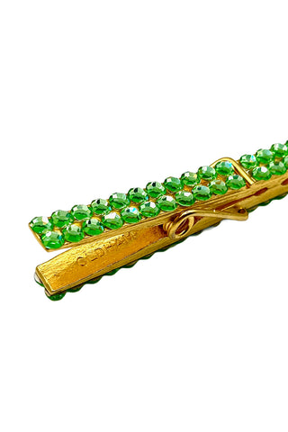 Spring 1995 Todd Oldham 24 kt Gold-Plated Celadon Swarovski Crystal Clothespin