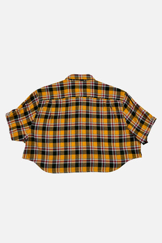 Saffron Flannel Crop Top