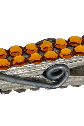 One-of-a-Kind Silver Plated Clothespin with Swarovski "Amber" Crystals