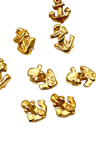 1995 24 kt Gold Tiny Anchor Buttons, Set of 20