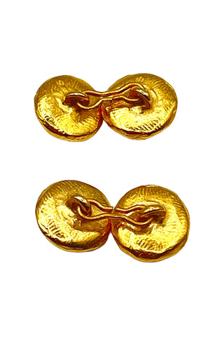 Vintage Todd Oldham Gold-Plated Cufflink Set with Swarovski Crystals