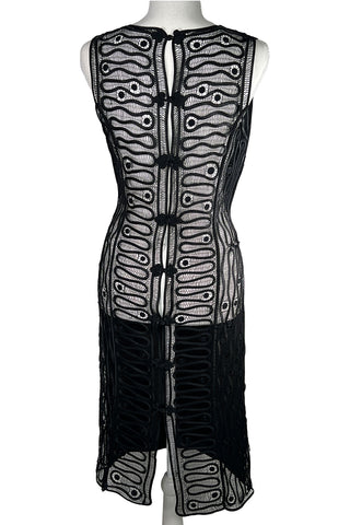 Spring 1996 Todd Oldham Dress with Hand Embroidered Silk Mesh Back