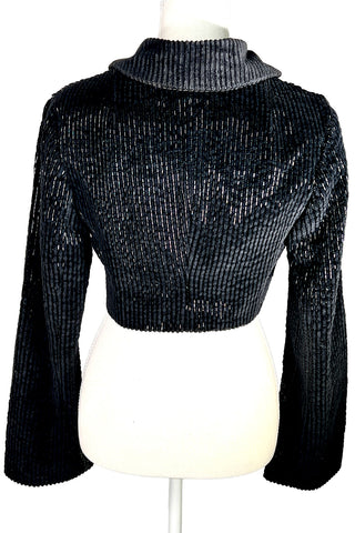 Fall 1994 Todd Oldham Beaded Corduroy Cropped Blazer