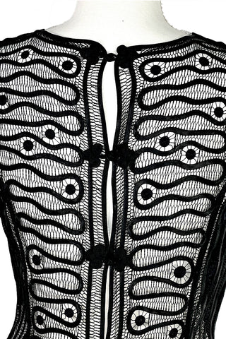 Spring 1996 Todd Oldham Dress with Hand Embroidered Silk Mesh Back