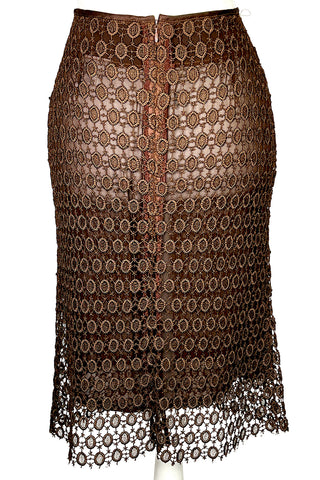 Spring 1997 Todd Oldham Rayon Lace Skirt