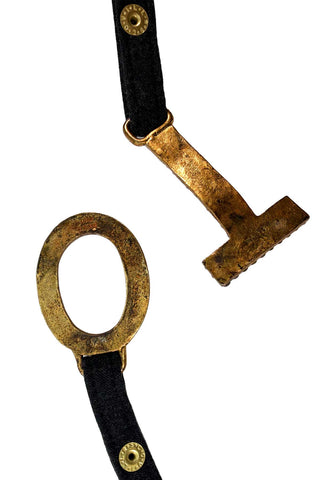 Wool Bridle Belt with Swarovski Pavé T+O Buckle