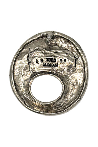 1996 Todd Oldham “T O” Initial Silver Plated Belt Buckle