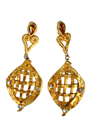Woven 24 kt Gold Plated Woven Earrings