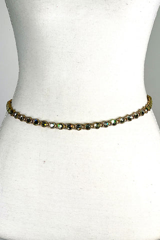 Spring 1994 Todd Oldham Swarovski Crystal Jewelry Belt Citrine