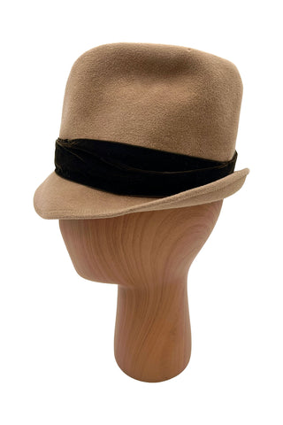 Fall 1997 Todd Oldham Wool Felt Beige Fedora
