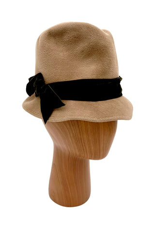 Fall 1997 Todd Oldham Wool Felt Beige Fedora