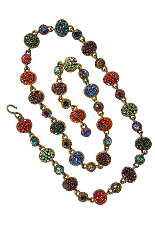 24 kt Ebonized Gold Plate and Swarovski Crystal Jewelry Belt/Necklace