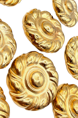 10 Piece 24 kt Gold Plated Large Pillow Button Collection