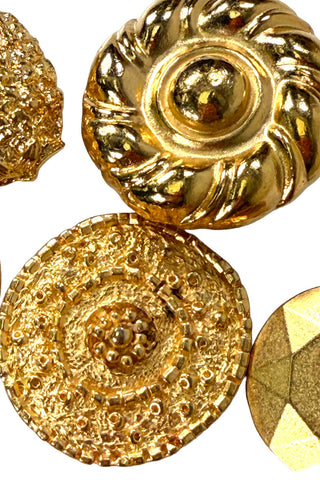 20 Piece Jumbo 24 kt Gold Plated Button Collection