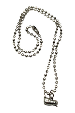 Todd Oldham Vintage Silver Songbird Charm Necklace