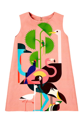 Kids "Birds of a Feather" Shift Dress
