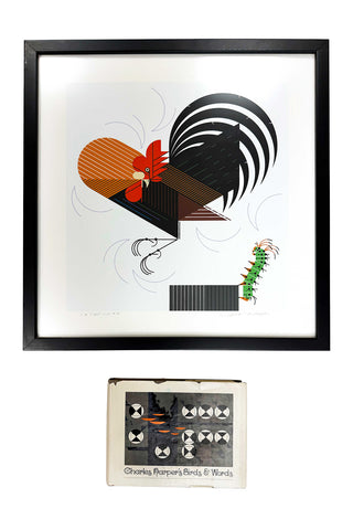 Charley Harper Crawling Tall Print and Birds and Words Set