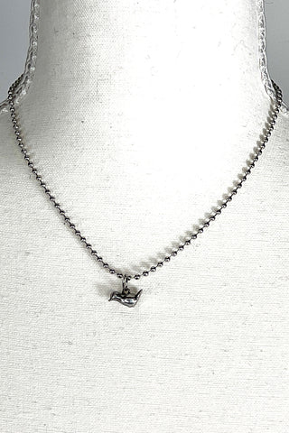 Todd Oldham Vintage Silver Songbird Charm Necklace