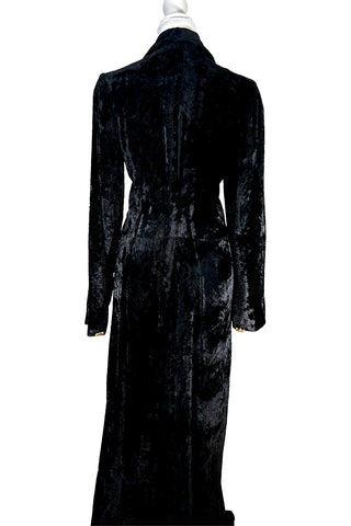 Fall 1994 Todd Oldham Crushed Velvet Rayon Coat