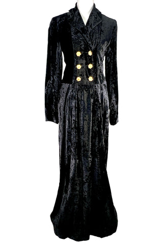 Fall 1994 Todd Oldham Crushed Velvet Rayon Coat