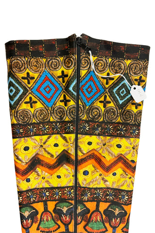 Spring 1994 Todd Oldham "Mystic Beading" Print Boots