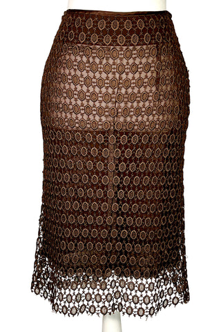 Spring 1997 Todd Oldham Rayon Lace Skirt